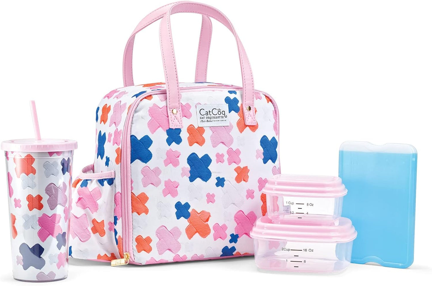 Bolsa almuerzo aislada mujer trabajo impermeable