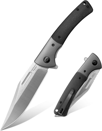 Cuchillo plegable D2 acero 3.9pulg mango micarta para hombres