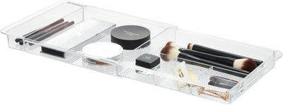Organiz. gaveta tocador plástico transparente pack 1