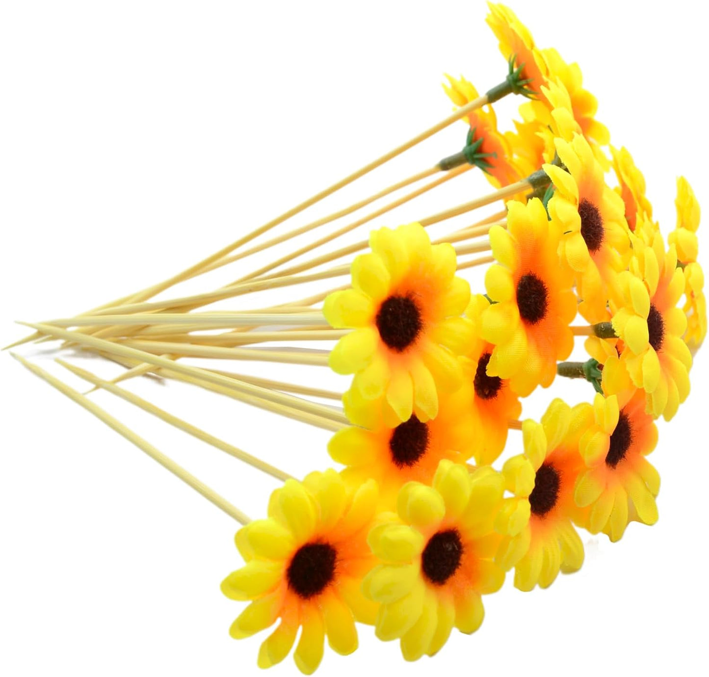 100 Palillos Bambú Brochetas Aperitivo 4.7pulg Girasol