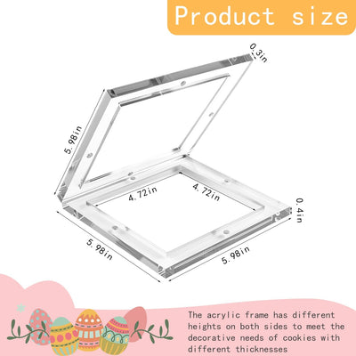 Soporte para plantillas de galletas magnético acrílico 6 x 6 pulgadas