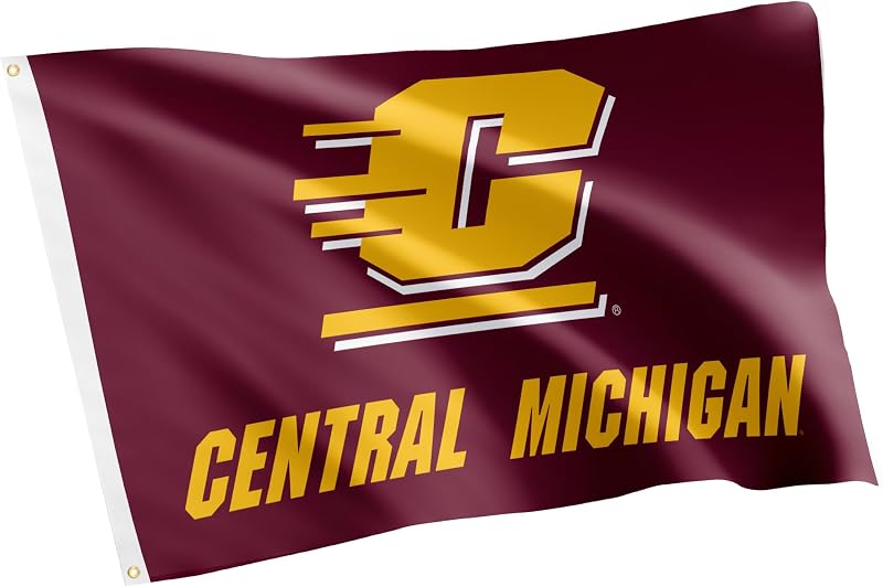 Bandera CMU Chippewas 3x5ft tela poliéster duradera