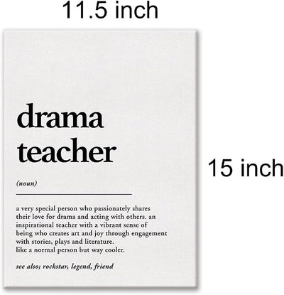 Póster lienzo 12x15 pulg profesor drama arte hogar