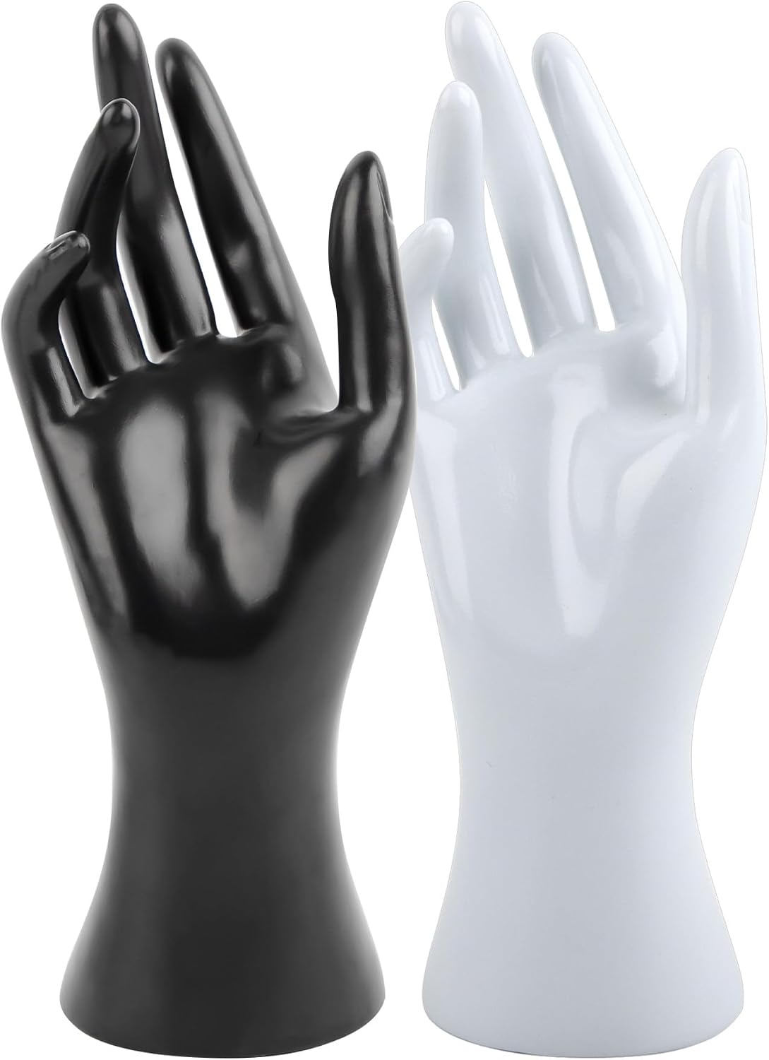 Soporte exhibición joyería plástico negro blanco 2uds