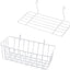Estante colgante rejilla metal blanco set 2