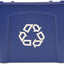 Cubo reciclaje apilable 14gal azul interiores exteriores