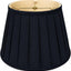 Pantalla lámpara pliegues ingleses 10x14.5" Negro/Oro