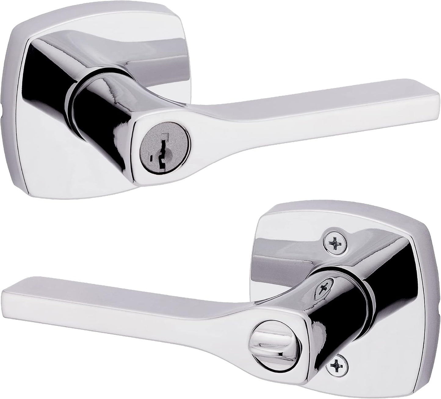 Manija puerta con palanca Tripoli cerradura llave cromo