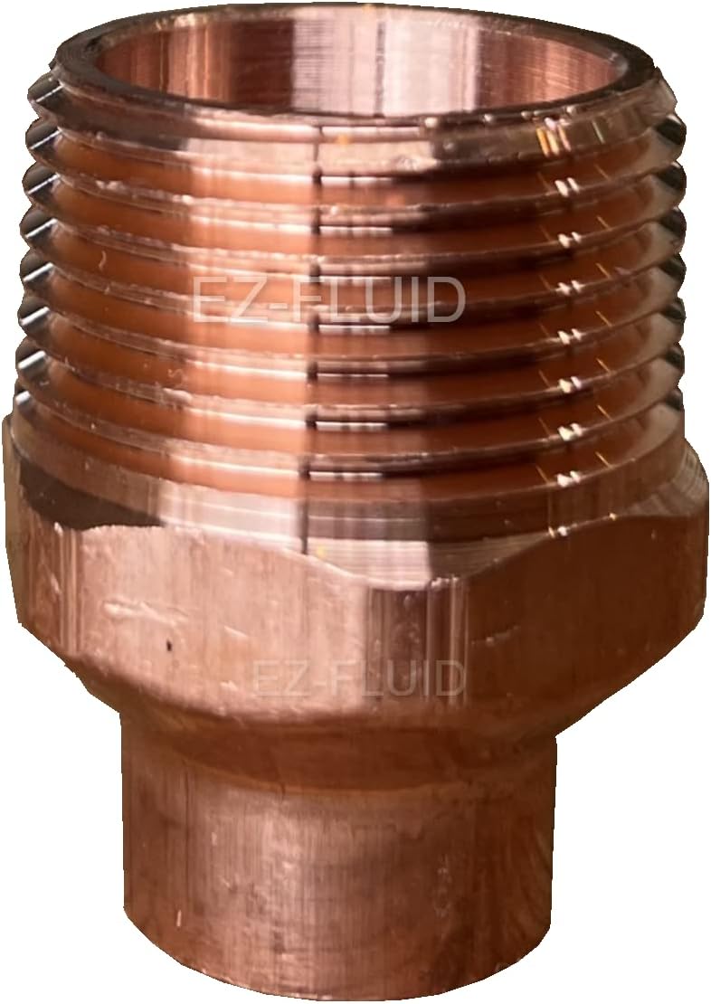 Adaptador Cobre C x MIP Suelda a Rosca 1/2x3/4 2 Pzas