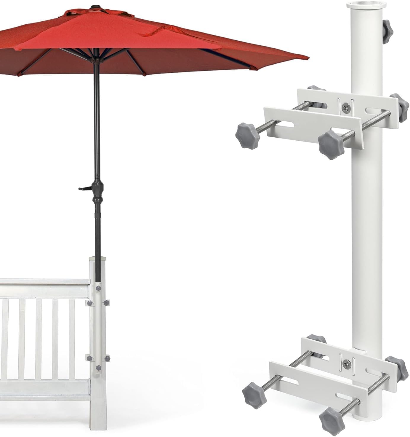Soporte sombrilla acero inox 304 para poste terraza