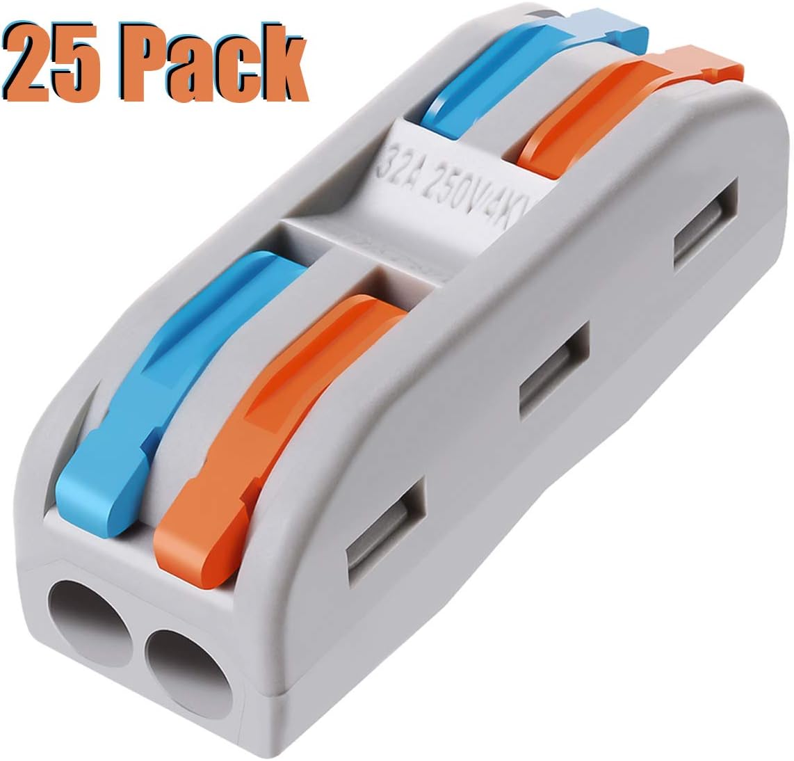 Conectores alambre 25 pzas 28-12 AWG empalme en línea