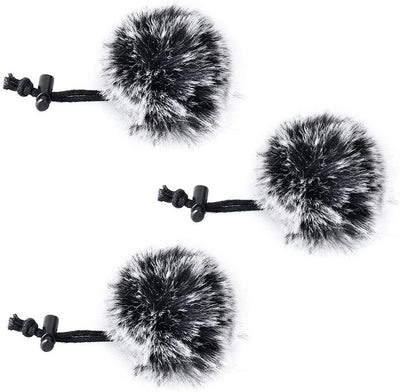 Orejera viento para micrófono solapa Audio-Technica gris set 3