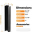 10 Tiradores Negro Autoadhesivo 5.5" Cajón Cocina