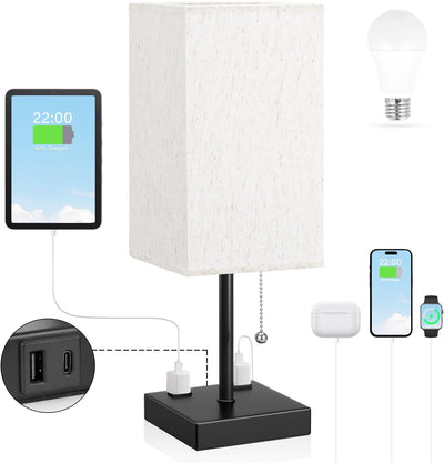 Lámpara mesa dormitorio con USB y 3 temperaturas