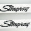 Emblemas 3D Stingray para alerón Corvette C3 69-73 plata