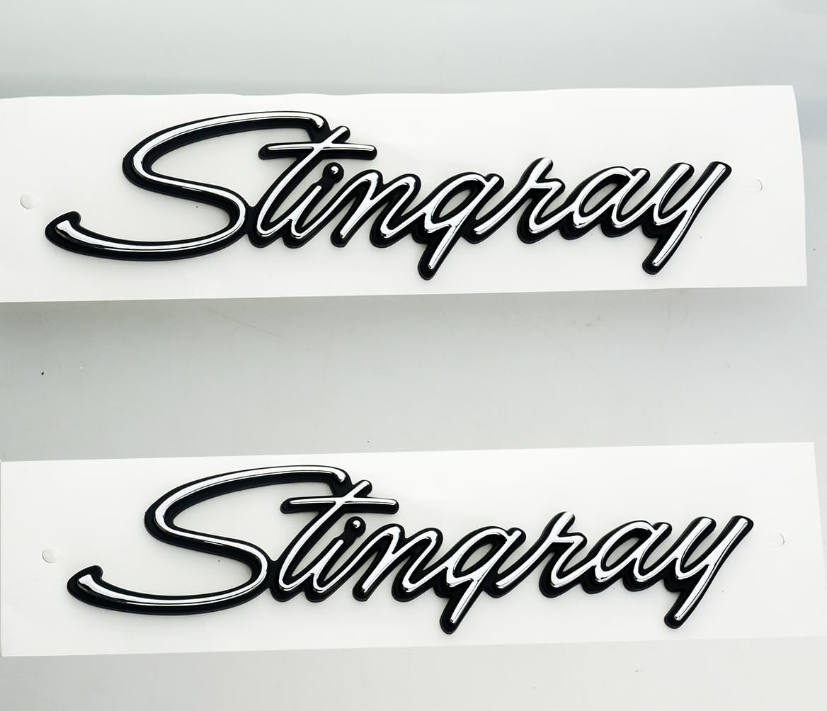 Emblemas 3D Stingray para alerón Corvette C3 69-73 plata