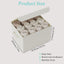 Cesta tela con tapa apilable plegable 4 pzas beige