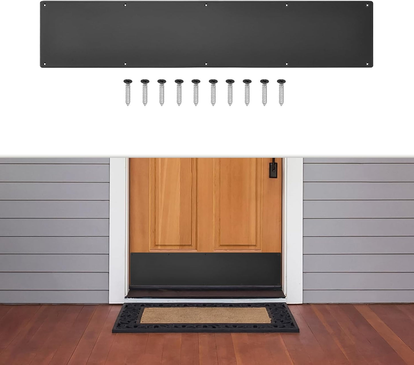 Placa puerta aluminio 6x30pulg proteccion decoracion
