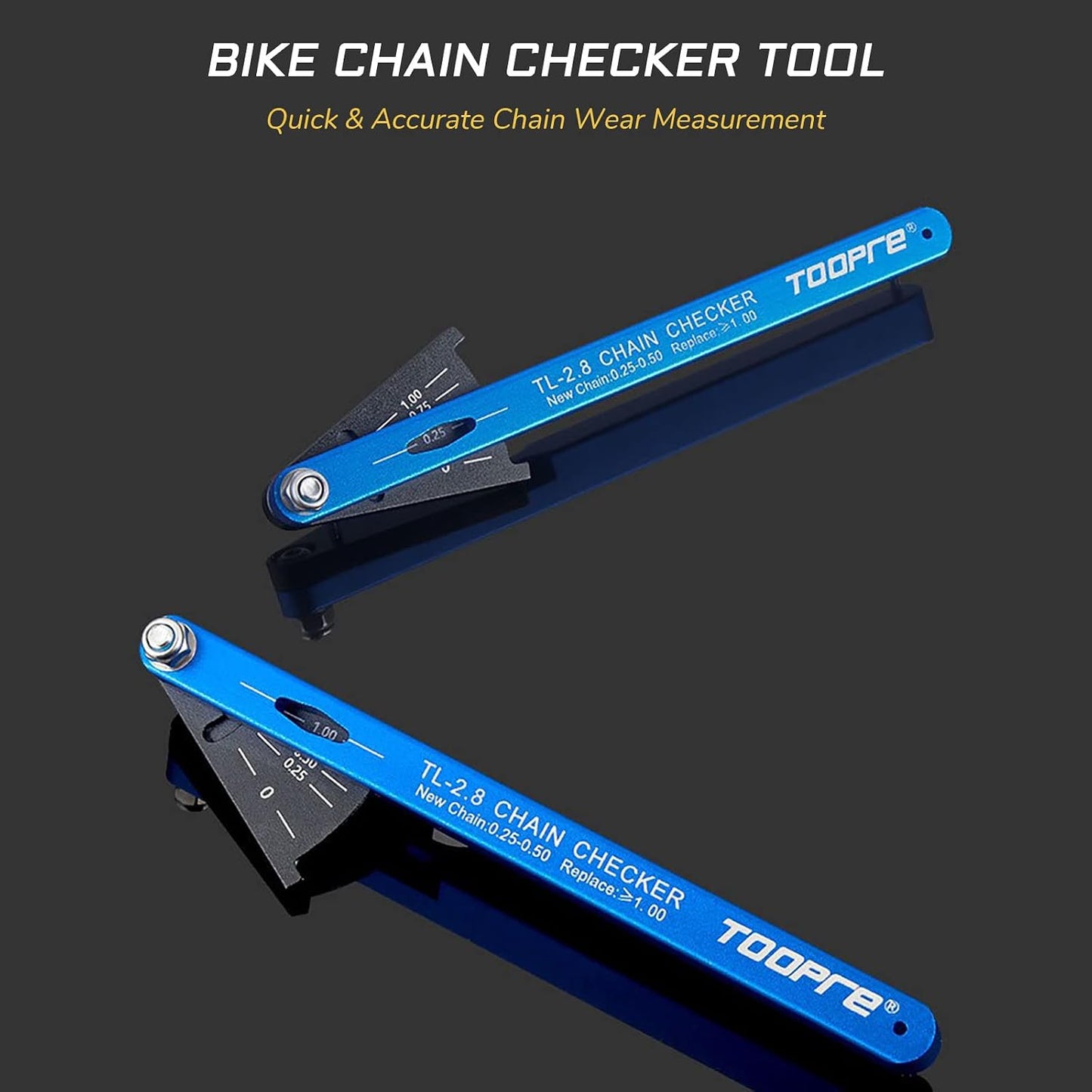 Herramienta comprobación cadena bicicleta indicador desgaste