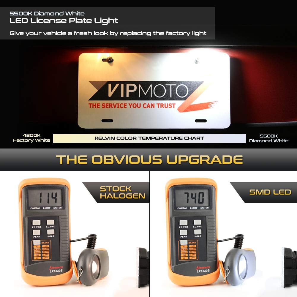 Luz LED placa matrícula comp Dodge Durango 2014-22 6000K