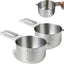 2 Tazas Medidoras Acero Inox 3/4 Taza Cuchara 6oz