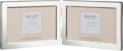 Marco fotos doble chapado plata 5x7pulg