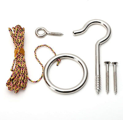 Juego 2 ganchos anillos columpio bricolaje alta resistencia