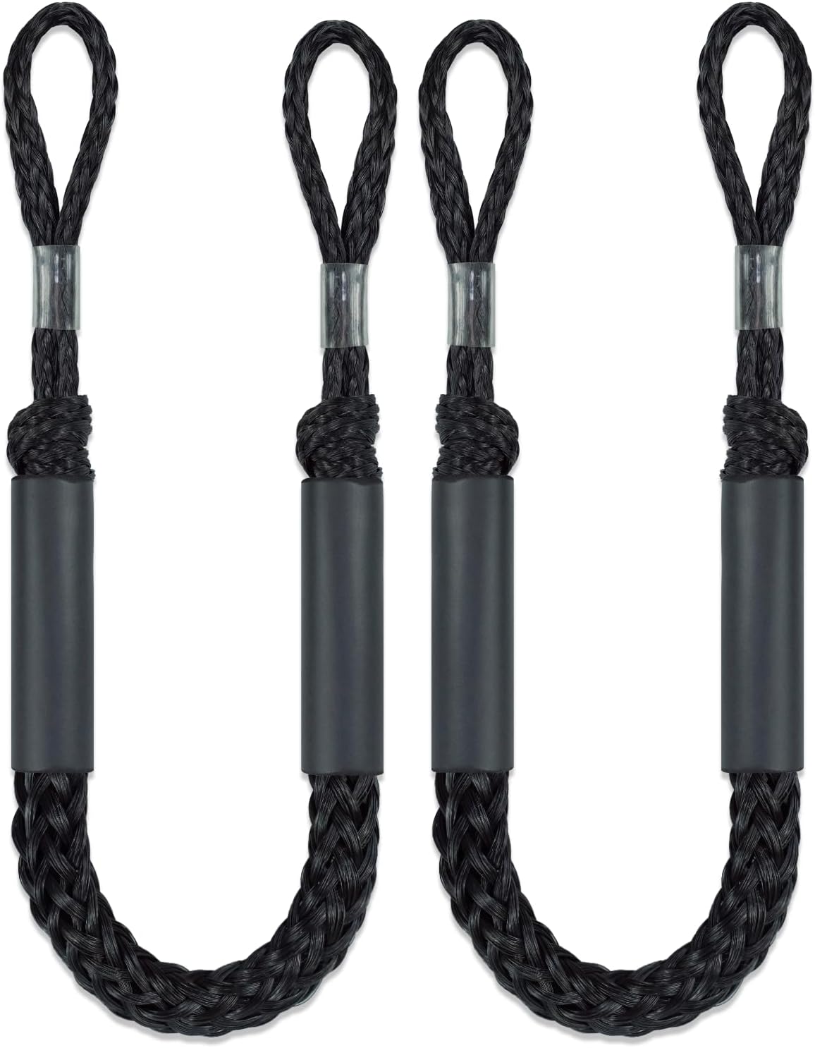 2 Líneas Muelle Elástico Lancha 3ft Negro