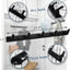 Perchero pared 5 ganchos moderno negro 45x3.3cm