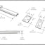 Perno superficie oculta latón 6" pack 2