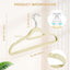 20 Perchas Terciopelo Antiderrap con Gancho Giratorio Beige