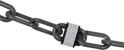Cadena barrera plástico reflectante gris 2pulg 25ft