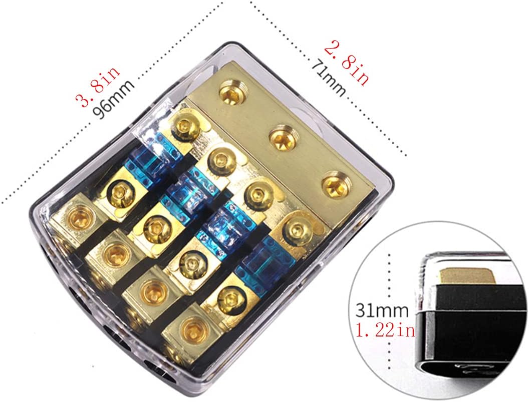 Portafusibles Mini-ANL 60A 12V 4 vías