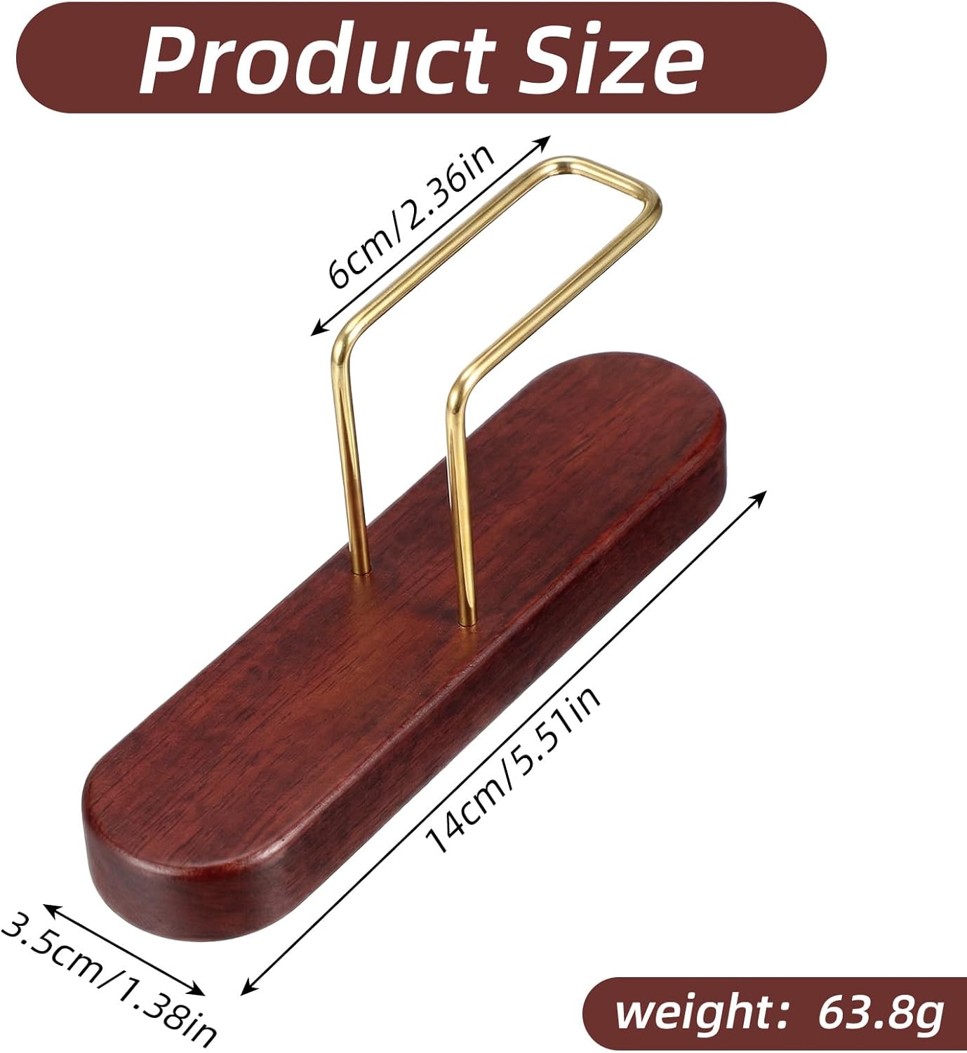 Soporte filtros café madera bronce para 60