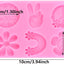 Moldes silicona decoración pasteles flores arco iris retro hippie