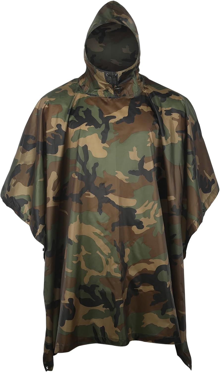 Poncho lluvia militar camuflaje impermeable ligero