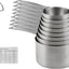 Set 9 Tazas Medidoras Acero Inox 18/8 con Tabla Magnética