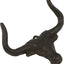 Gancho pared hierro fundido cabeza toro 5" 2uds