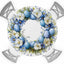 Mantel redondo elástico Pascua azul con huevos y flores
