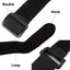 Correas cable gancho bucle 10 pzas negras hebillas ajustables