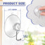 12 Ganchos Pared Ventosa PVC Reutilizables Metal Prácticos