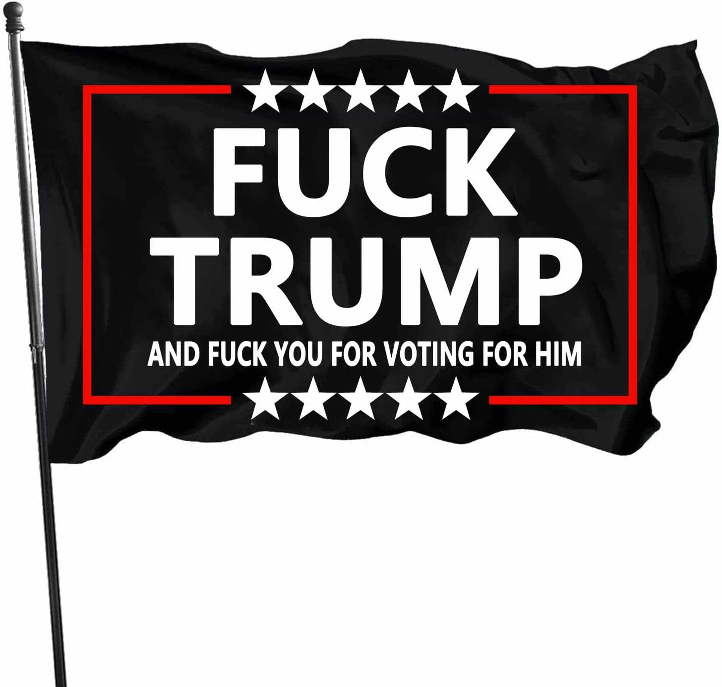 Bandera anti Trump 3x5pies poliéster con ojales latón