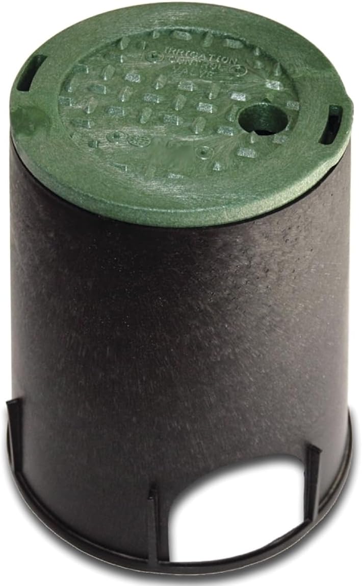 Caja válvula redonda 6" con cubierta tapa verde