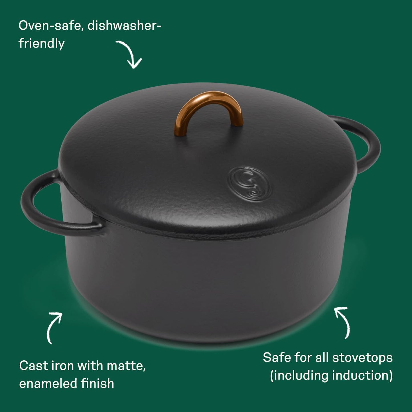 Horno holandés hierro fundido esmaltado 3.5qt