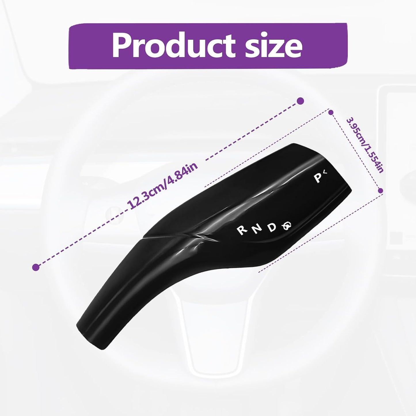 2 Pzas Protección palanca dirección Tesla Model 3 negro