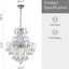 Candelabro cristal 5 luces E12 cromo 22.6x19.2"