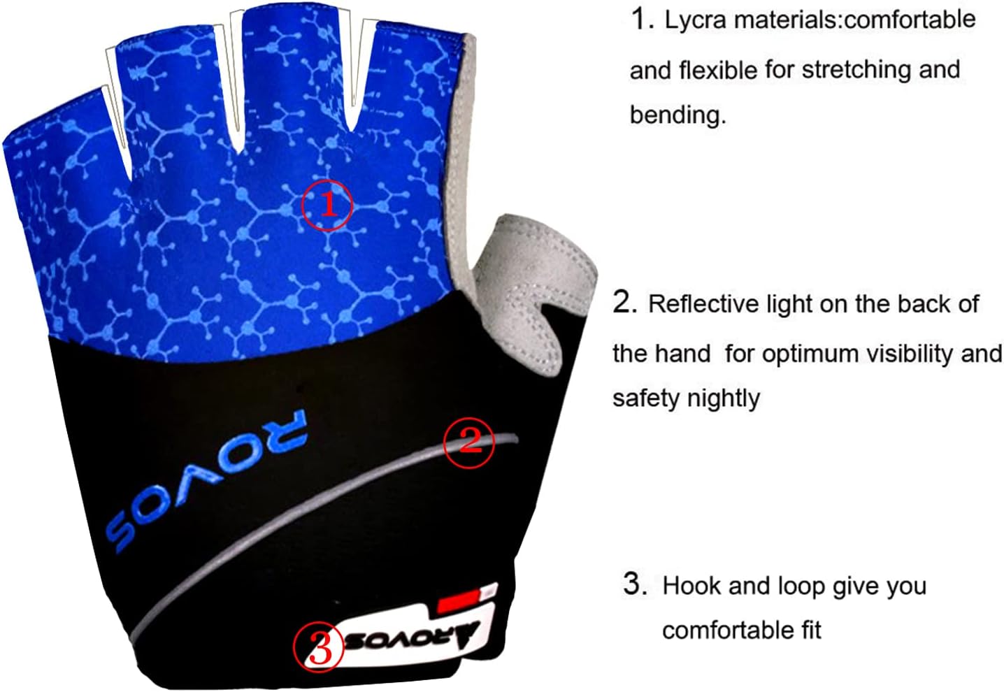 Guantes ciclismo acolchados medio dedo transpirables hombre mujer