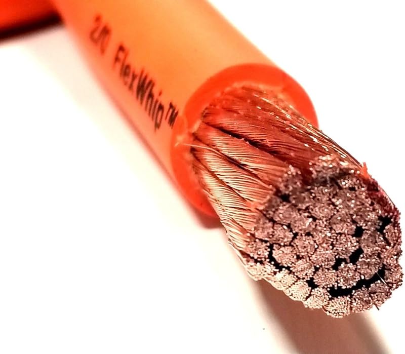 Cable batería cobre naranja 1/0 AWG 10 ft