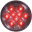 Luz trasera redonda roja 4" lente transparente montaje ojal