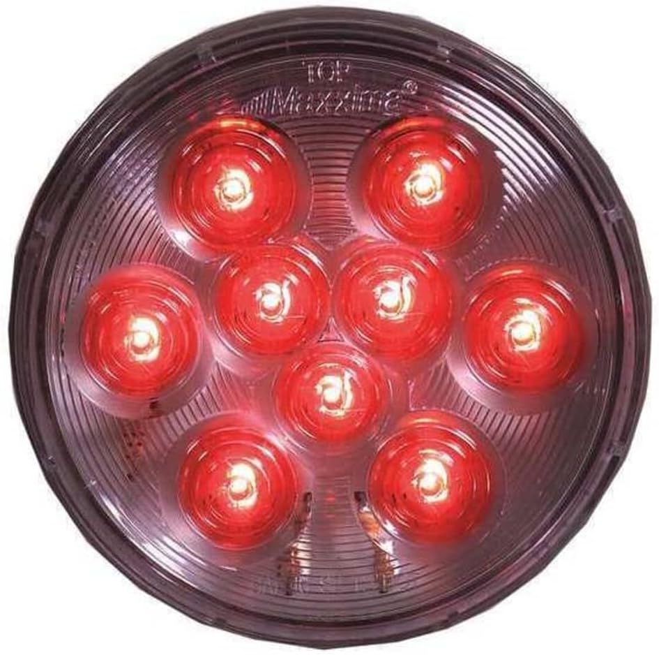 Luz trasera redonda roja 4" lente transparente montaje ojal